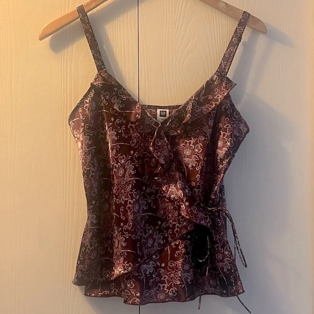GAP Burgundy Floral Camisole